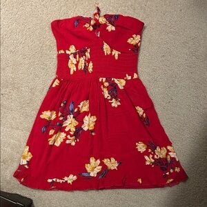 Xhilaration Red Floral Mini Dress